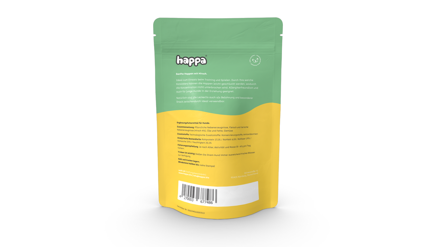 happa sanfte Happen Hirsch 130g