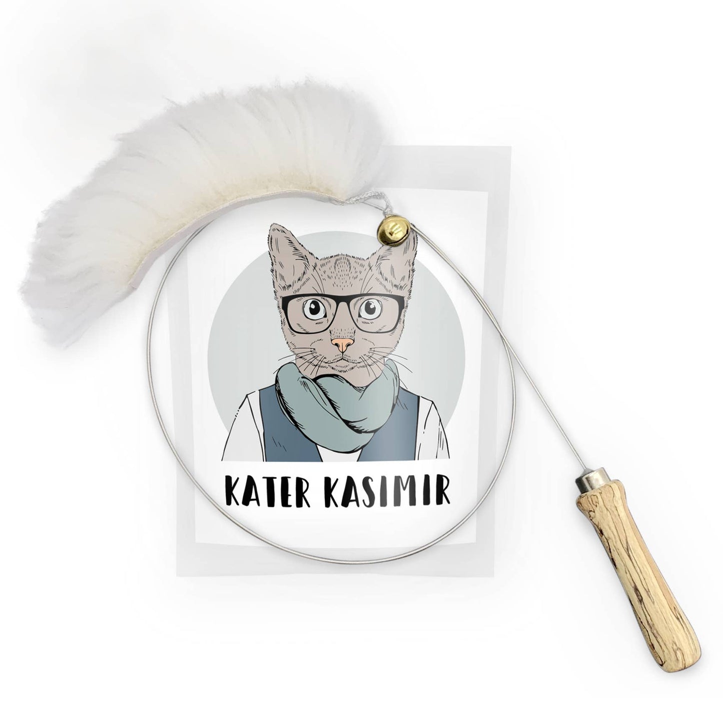 Katzenangel plumas naturales