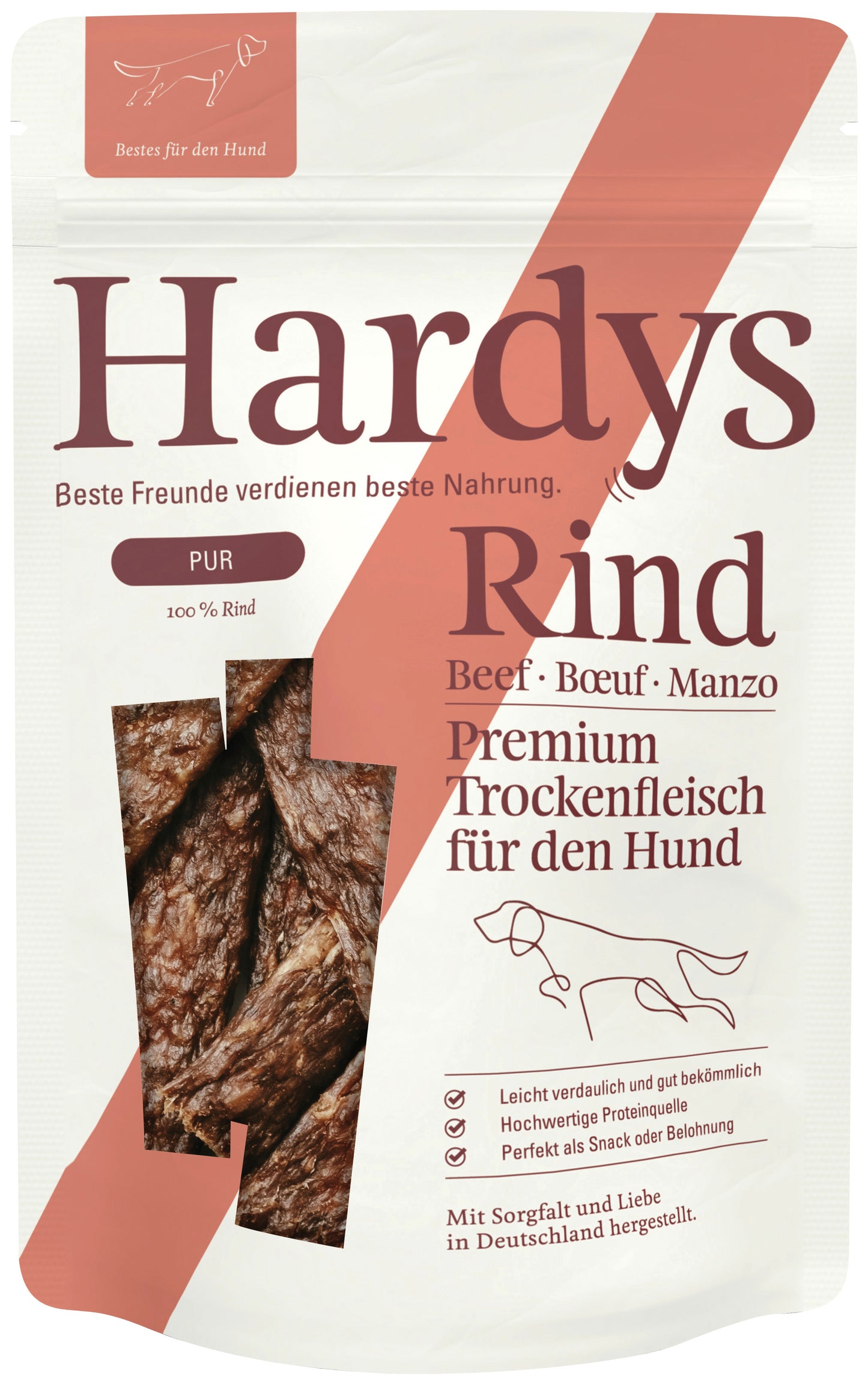 Hardys meat strips beef 100g