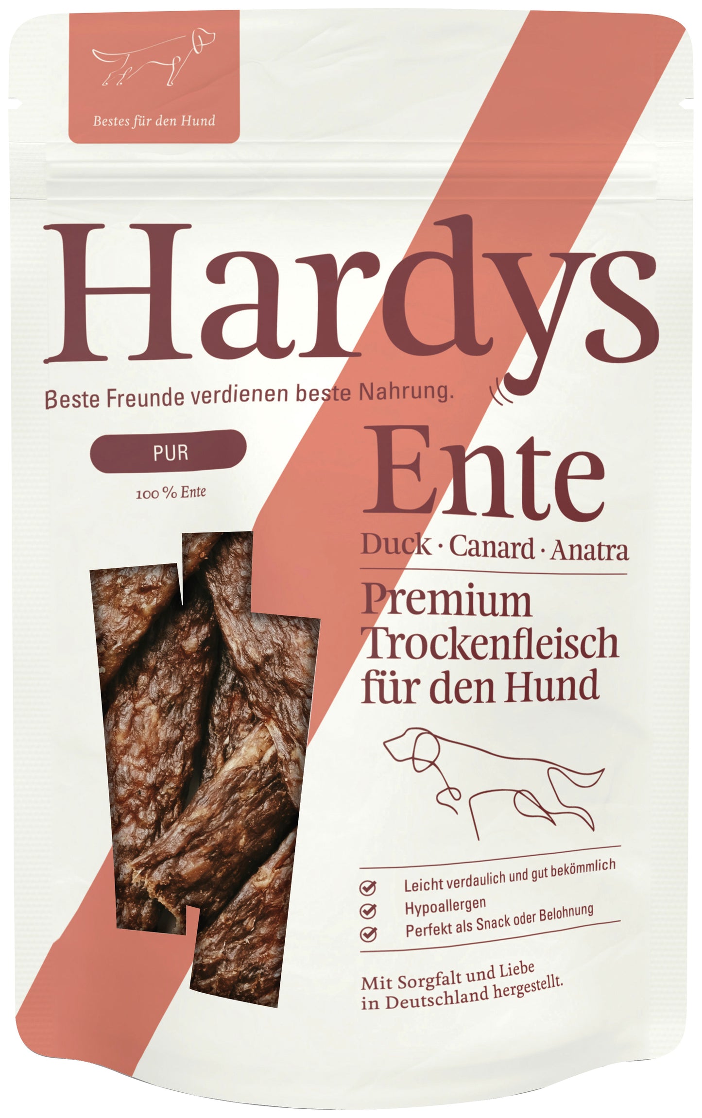 Hardys meat strips duck 100g