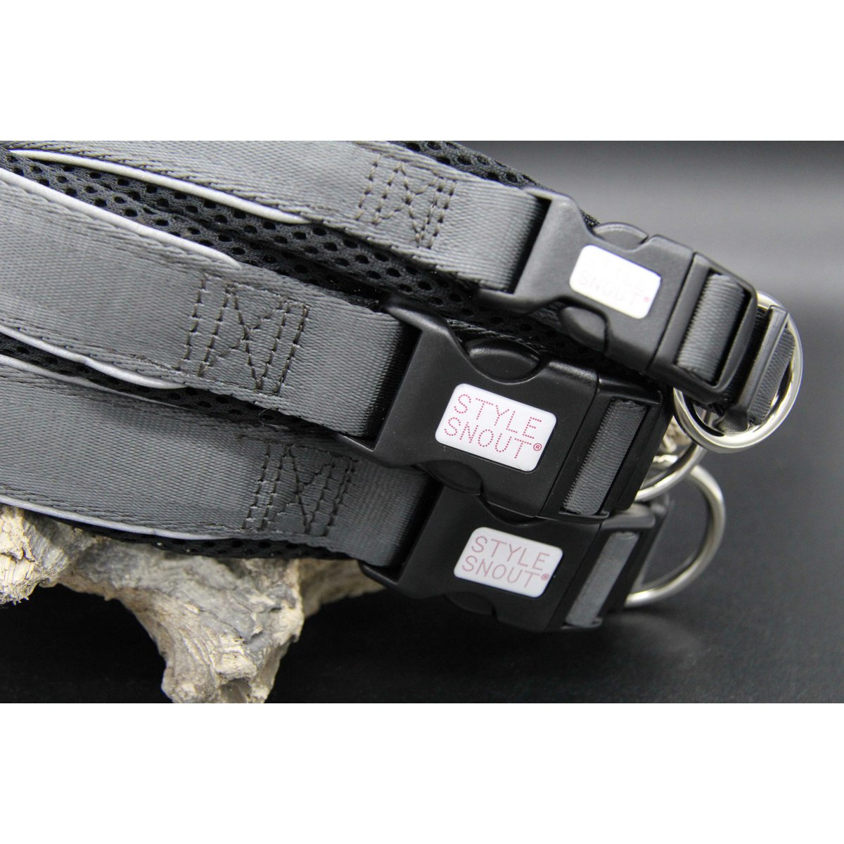 Hundehalsband Silver-Black-Edition